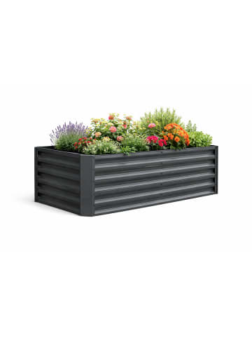 VCM  Metall Pflanzbeet Hochbeet Gartenbeet 180x90 Galdo in Schwarz