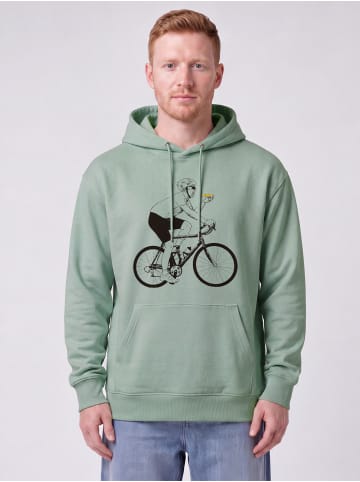 wat? Apparel Sweatshirt Fahrrad und Pizza in Aloe