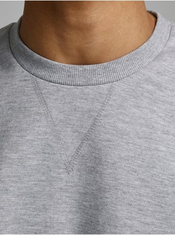 Jack & Jones Basic Sweater Langarm Sweatshirt Rundhals Pullover JJEBASIC in Grau