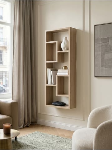 KADIMA DESIGN Wandregal: Modernes Design, vielseitige Verwendung, Spanplattenmaterial in Beige