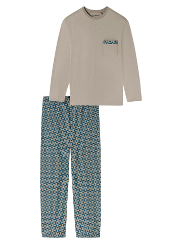 Schiesser Pyjama Comfort Nightwear in braungrau