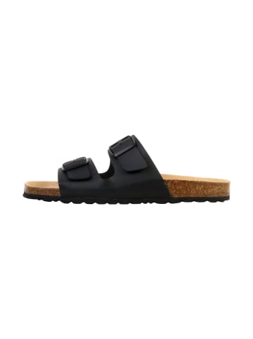 Divine Factory Leder-Pantoletten Noga Mistral Edge Schwarz