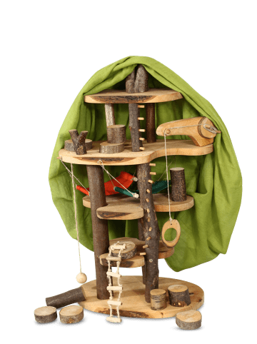 Decor Baumhaus für Püppchen in natur