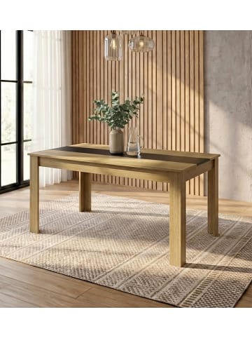 VCM  Esstisch Küchentisch B. 115 x T. 80 cm Disalo in Honig-Eiche / Anthrazit