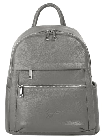 Samantha Look Rucksack echt Leder in grau