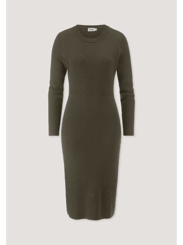 Hessnatur Hessnatur Strick Kleid Regular aus Bio-Baumwolle mit Bio-Merinowolle in vintage oliv