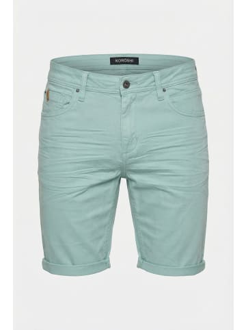 KOROSHI RegulÃ¤re farb-baumwoll mÃ¤nner kurze jeans in Verde claro / hellagrÃ¼n