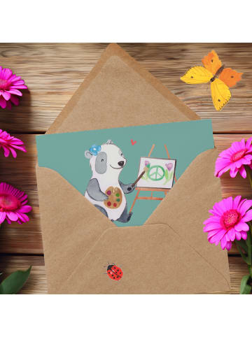 Mr. & Mrs. Panda doppelkarte Künstlerin Visionen mit Spruch in Meeresbrise