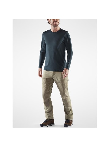 FJÄLLRÄVEN Langarmshirt Abisko Wool in Rauchblau