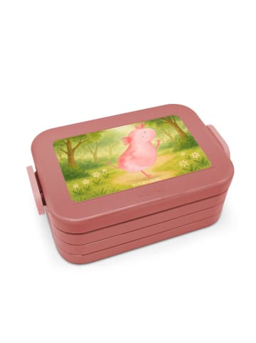 Mr. & Mrs. Panda Bento Box Axolotl Tanzen Design ohne Spruch in Rot Pastell