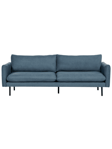 Beliani 3-Sitzer Sofa VINTERBRO in Blau/Schwarz - (W) 220 x (H) 86 x (L) 84 cm