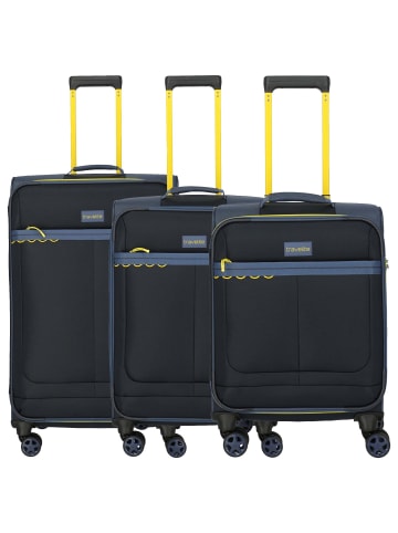 travelite Color Craze - 4-Rollen-Trolley-Set 3 tlg. (dunkelblau) in dunkelblau