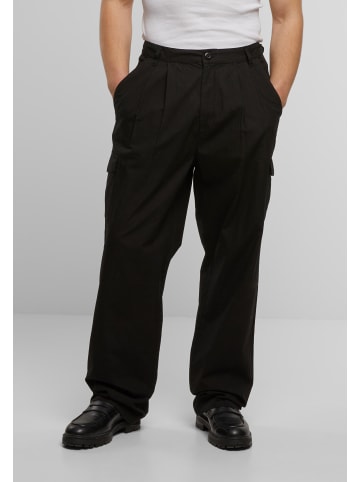 Urban Classics Urban Classics Wide Pleated Cargo Pants in black