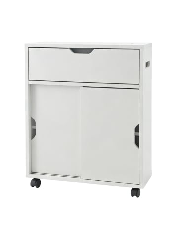 relaxdays Nischenschrank in Weiß - (B)17 x (H)67 x (T)52 cm