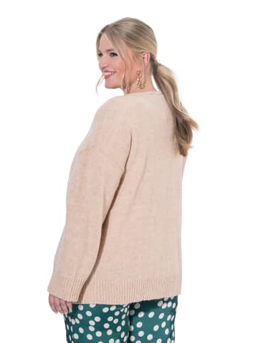 MIAMODA Strickjacke in helles champagner