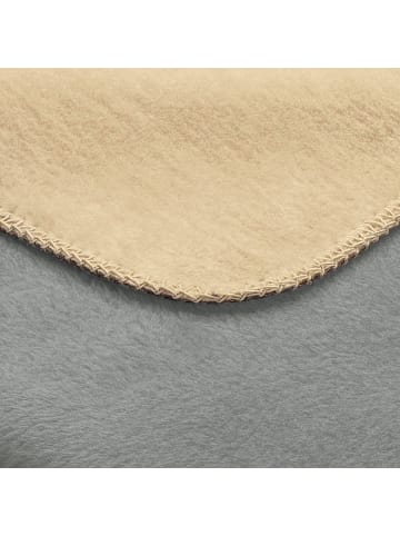 Erwin Müller Baumwollmischung Wohndecke 2er-Pack Matera in grau/sand