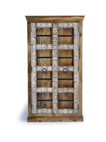 Giner y Colomer 2-türiger Kleiderschrank aus Mangoholz mit Innenregalen in Brown