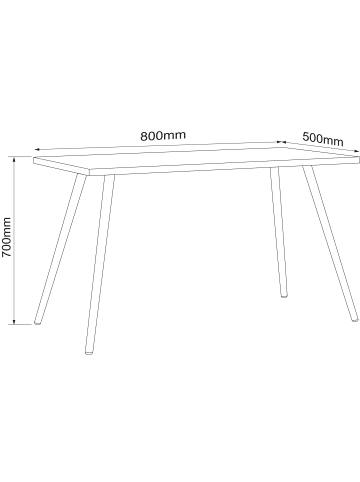 VCM  Schreibtisch Bürotisch Computertisch Salia 80x50 in Honig-Eiche