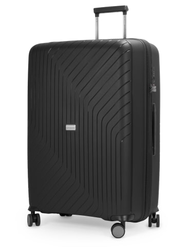 Hauptstadtkoffer TXL - Großer Koffer leichter Reisekoffer 4 Rollen TSA 76cm 119L in Schwarz