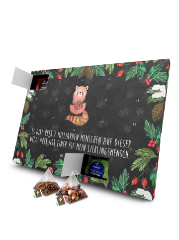 Mr. & Mrs. Panda Tee Adventskalender Roter Panda mit Spruch in Kreidetafel