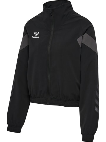 Hummel Trainingsjacke "Hmltravel Woven Jacket Woman" in Schwarz