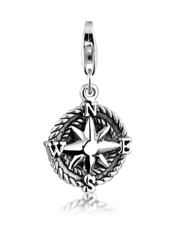 Nenalina Charm 925 Sterling Silber Kompass in Silber