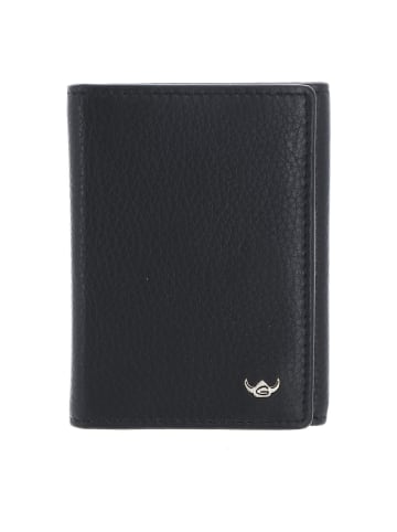 Capri Geldbörse RFID Schutz Leder 10 cm schwarz