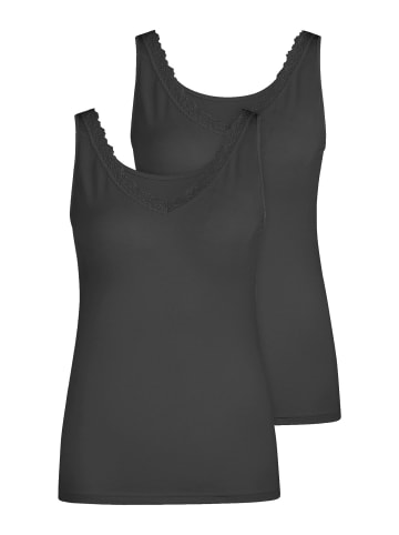 Nina von C. 2er Pack Damen Achselhemd in schwarz