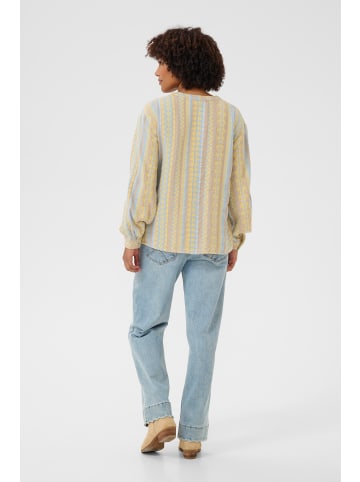 Cream Kurzarm-Bluse CRSola Loose fit in Truffet jaquard