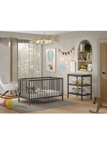 58 aufm Kessel BABYZIMMER Set Kara-lynn 6 Komplettset Massivholz Buche Anthrazit