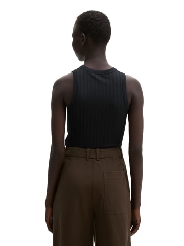 Marc O'Polo Pointelle-Top regular in Schwarz