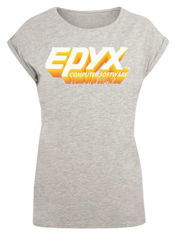 F4NT4STIC T-Shirt Retro Gaming EPYX Logo 3D in grau meliert