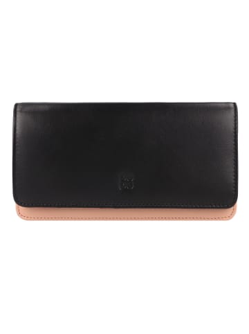 DuDu Geldbörse RFID Leder 17,5 cm in schwarz