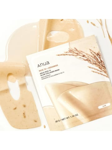 Anua Tuchmaske Rice 70 Collagen Mask, 100 g
