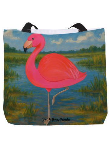 Mr. & Mrs. Panda Reisetasche Flamingo Classic Design ohne Spruch in Weiß
