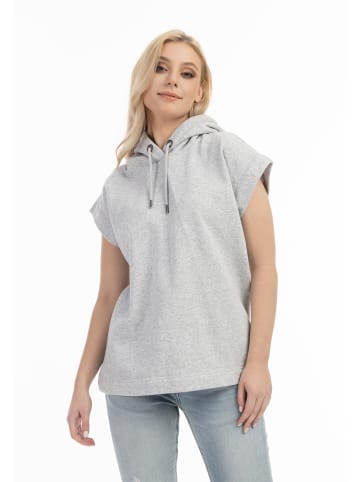 DreiMaster Damen Oversize Sweatshirt in Hellgrau Melange