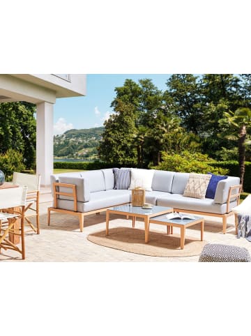 Beliani 5-tlg Lounge Set RIMA III in Grau/Braun