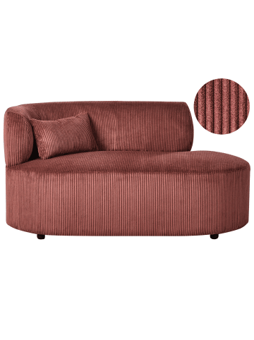 Beliani Chaiselongue VANVEY in Rot/Schwarz - (W) 147 x (H) 73 x (L) 78 cm