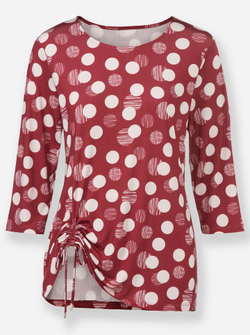 WITT WEIDEN Rundhals-Shirt in dunkelrot-hellrosé-bedruckt