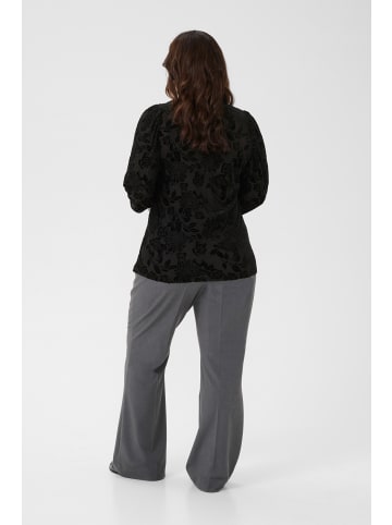 KAFFE curve Langarm-Bluse KCrosie Regular fit in Black Deep CC