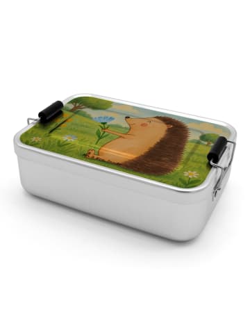Mr. & Mrs. Panda Bento Box Igel Blumen Design ohne Spruch in Weiß