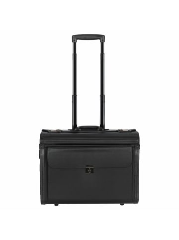 D&N Business - 2-Rollen Pilotenkoffer 48 cm PU (schwarz) in schwarz