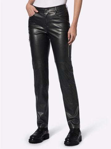 Heine Lederimitathose in schwarz