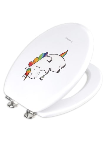 Mr. & Mrs. Panda Klodeckel Einhorn Blümchentail ohne Spruch in Weiß