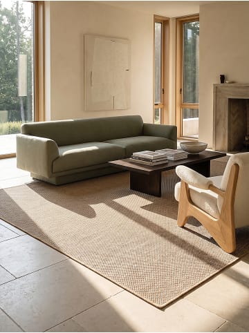 KADIMA DESIGN Teppichläufer Uni flachgewebt pflegeleicht Wohnzimmer Flur in Natur