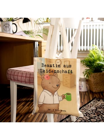 Mr. & Mrs. Panda Tragetasche Beamtin Leidenschaft Design mit Spruch in Weiß