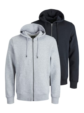 Jack & Jones Sweatjacke / Hoodie Star in Schwarz / hellgrau