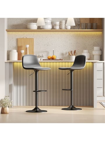 HOMCOM Barhocker-44L x 40,5B x 84-104H cm-Schwarz