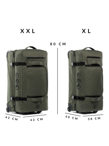 SONS OF ALOHA Reisetasche Reisetasche mit Rollen groß | Duffle 80 cm XXL 140L in grün