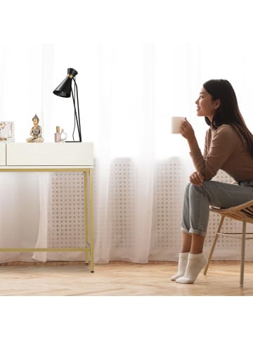 relaxdays Konsolentisch in Weiß/Gold - (B)110 x (H)80 x (T)40 cm